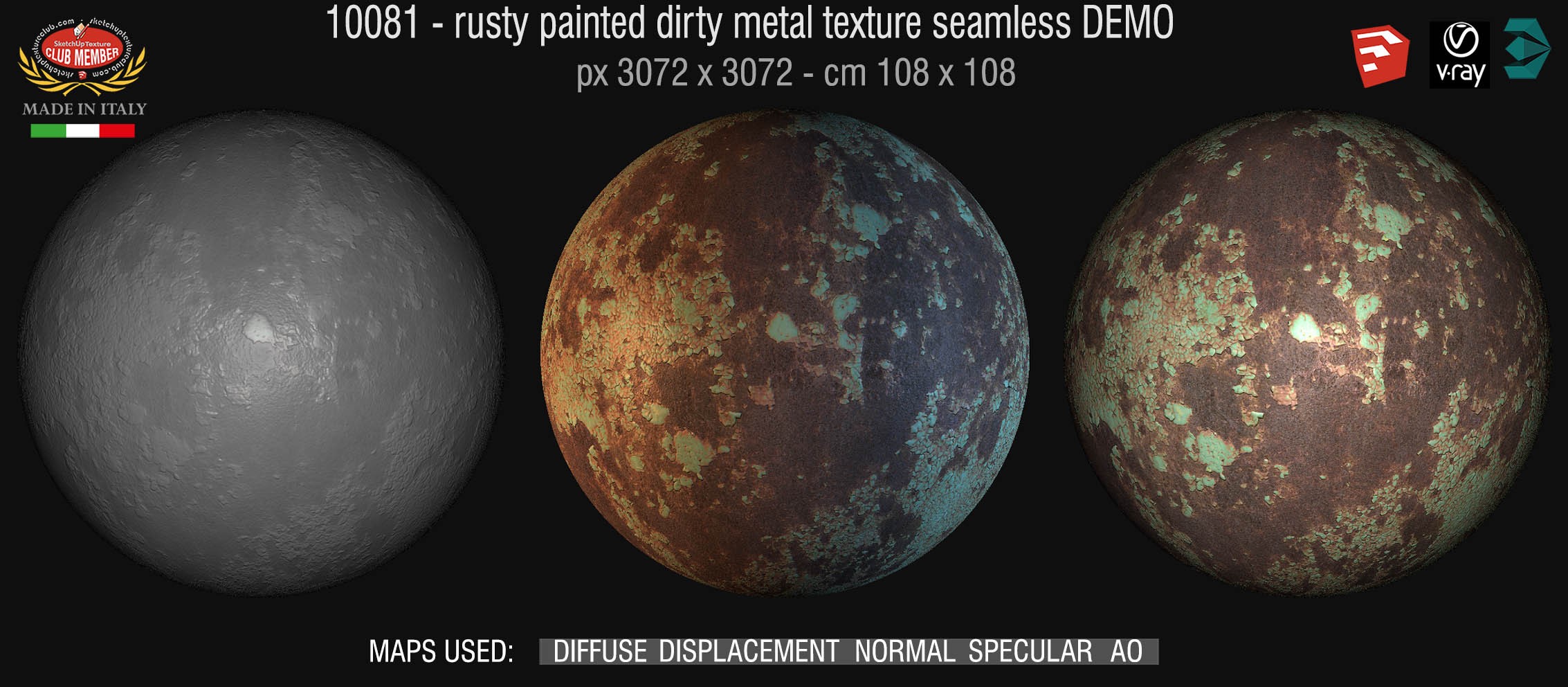 10081 HR Painted dirty metal texture seamless