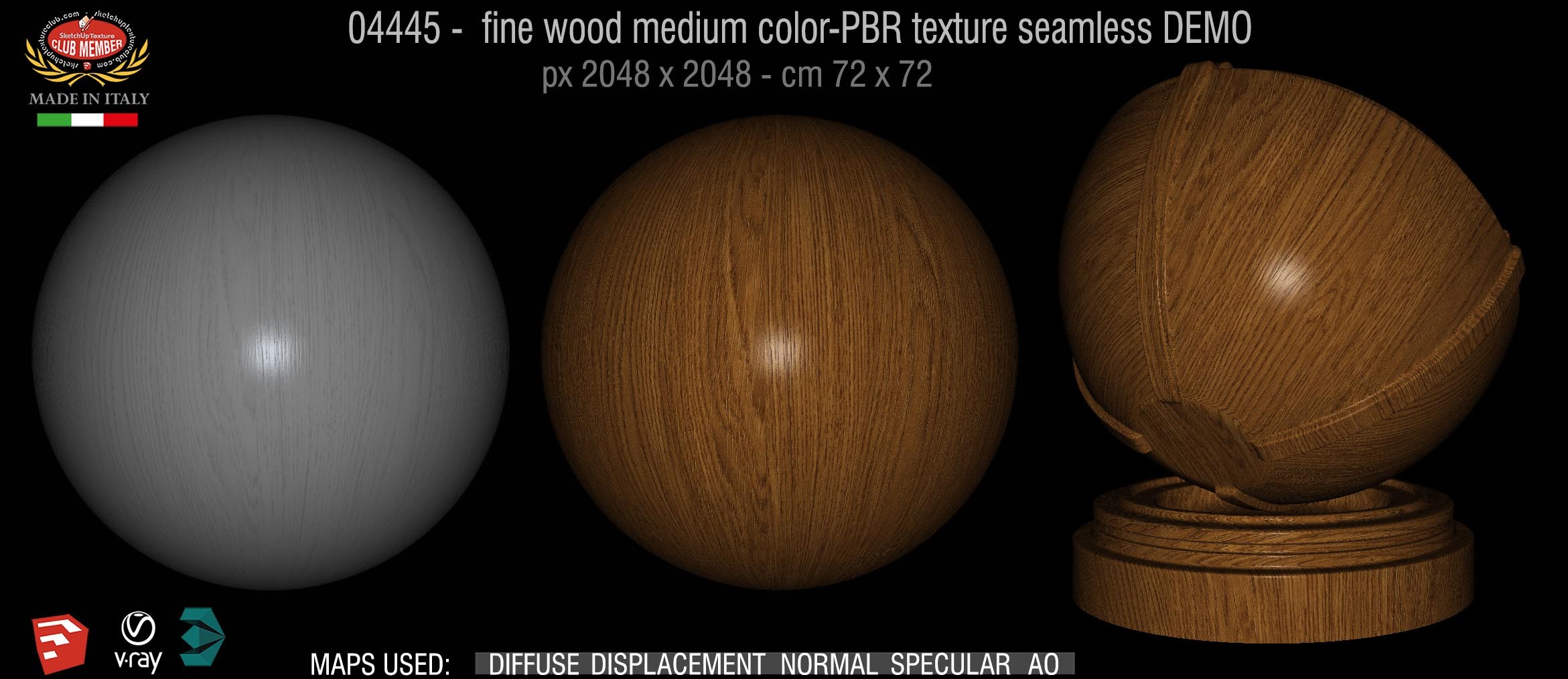 04445 fine wood medium color-PBR texture seamless DEMO
