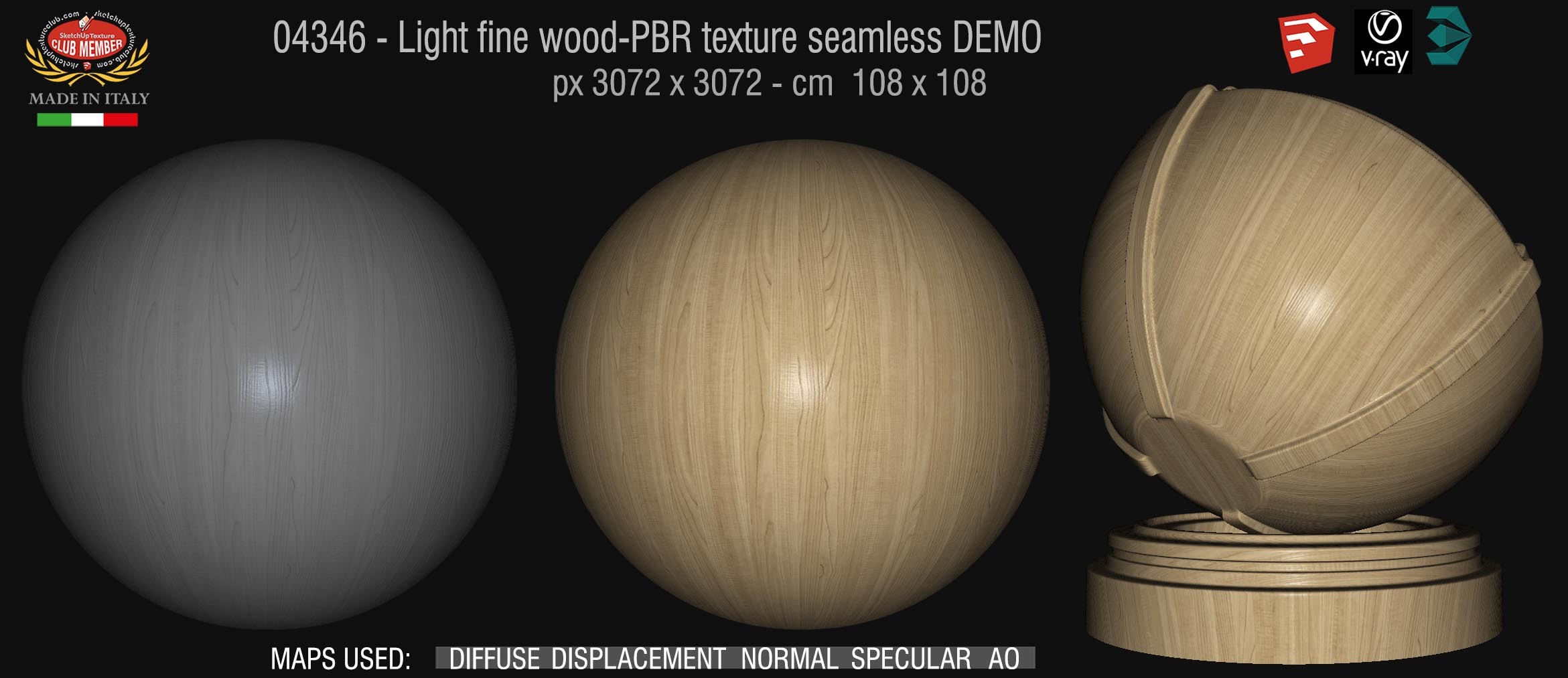 04346 Light fine wood-PBR texture seamless DEMO
