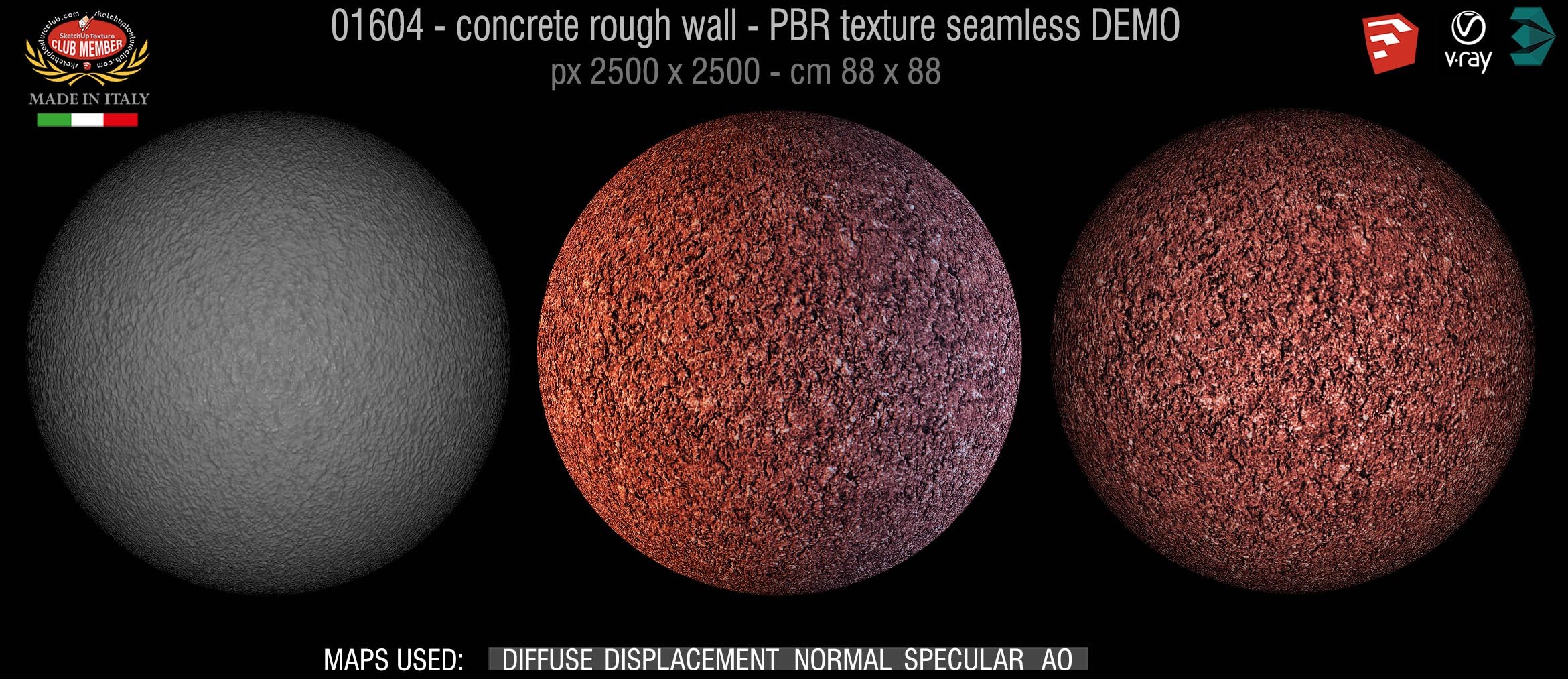 01604 concrete rough wall PBR texture seamless DEMO