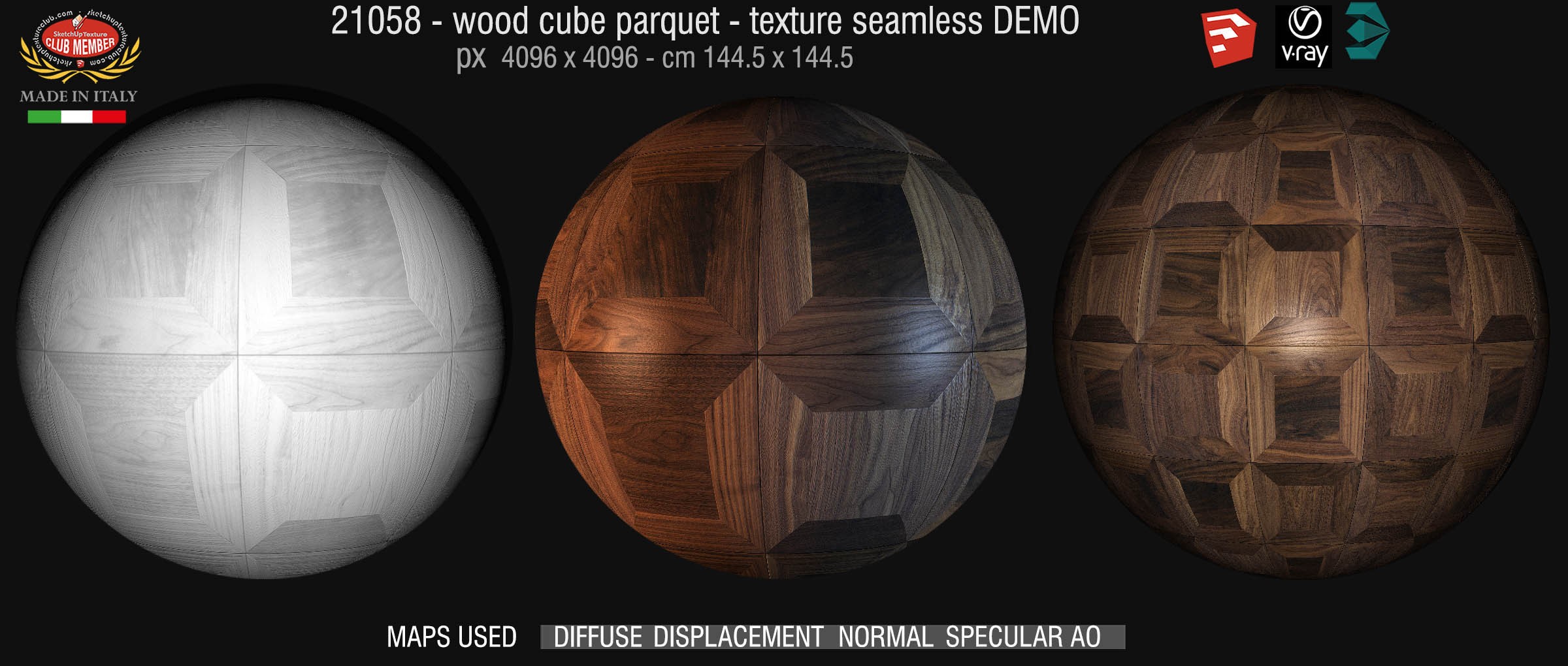 21058 american walnut parquet PBR texture seamless DEMO
