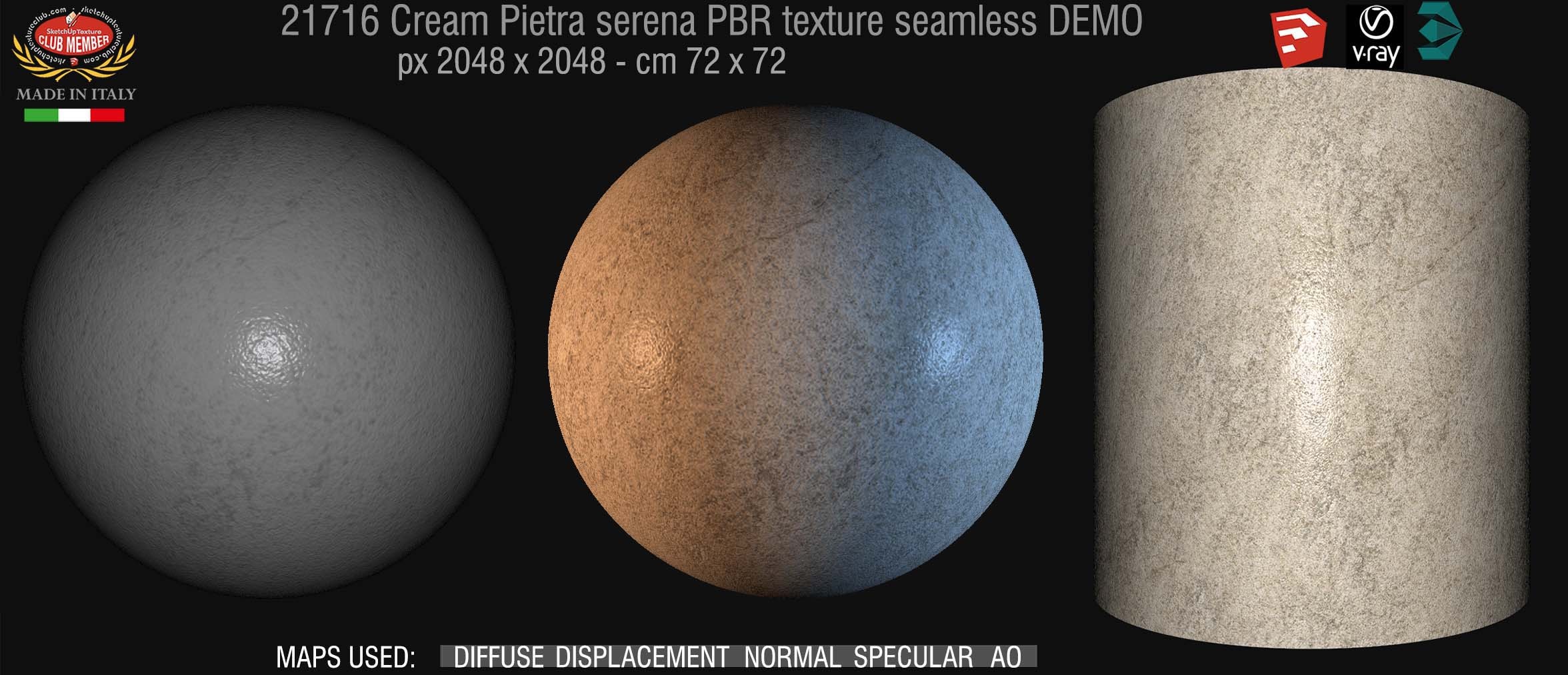 21716 cream pietra serena PBR texture seamless DEMO