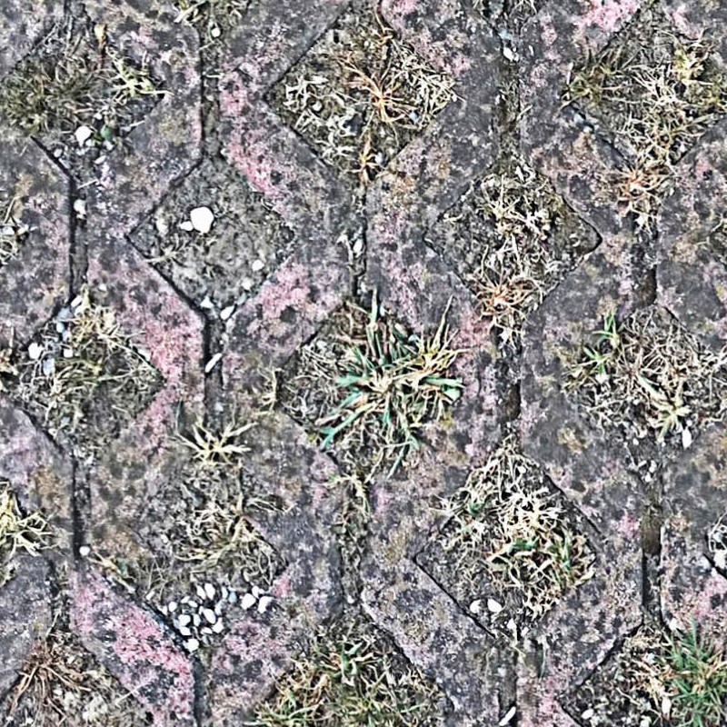 Textures   -   ARCHITECTURE   -   PAVING OUTDOOR   -   Parks Paving  - Damaged bricks park paving texture seamless 18673 - HR Full resolution preview demo