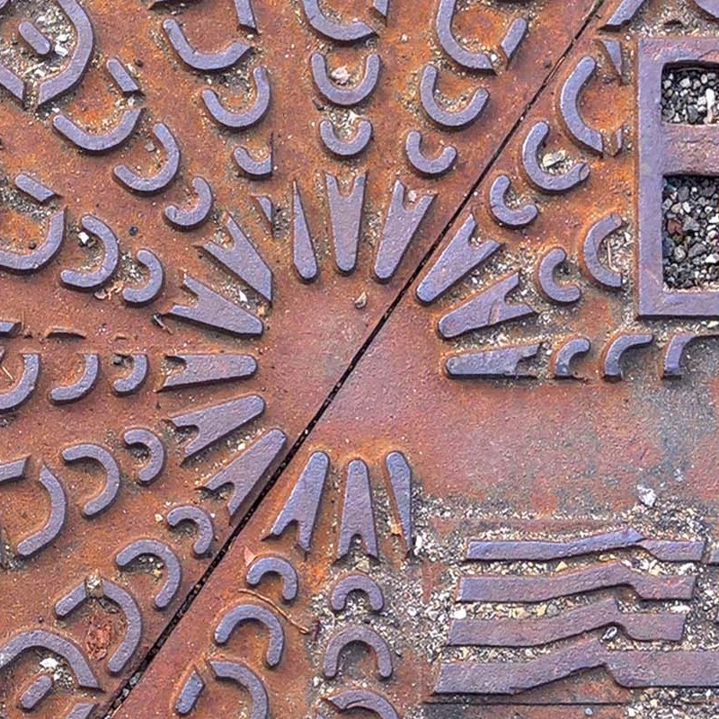 Textures   -   ARCHITECTURE   -   ROADS   -   Street elements  - Telecom rusty metal manhole texture 19709 - HR Full resolution preview demo