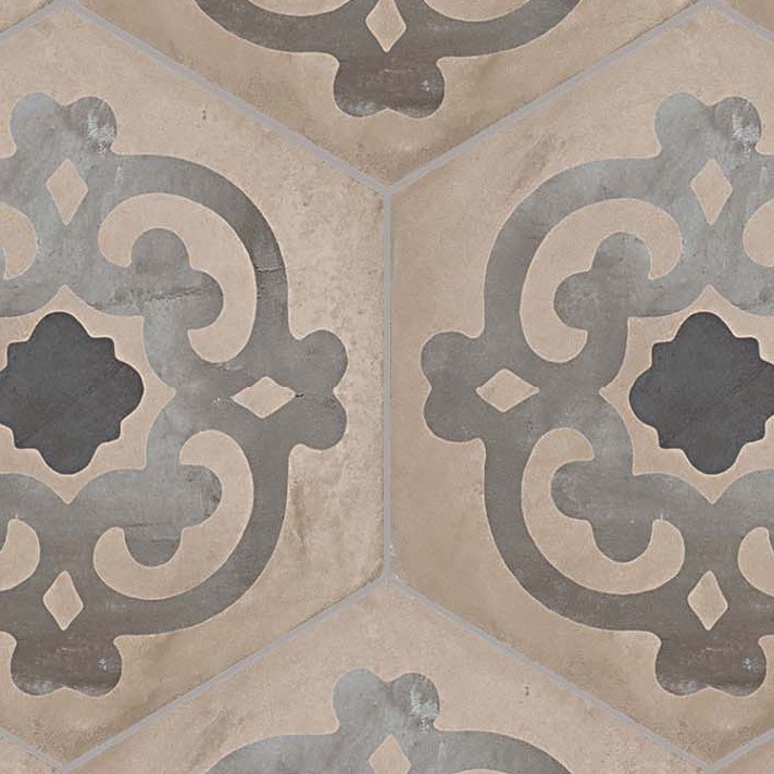 Textures   -   ARCHITECTURE   -   TILES INTERIOR   -   Hexagonal mixed  - Concrete hexagonal tile texture seamless 20287 - HR Full resolution preview demo