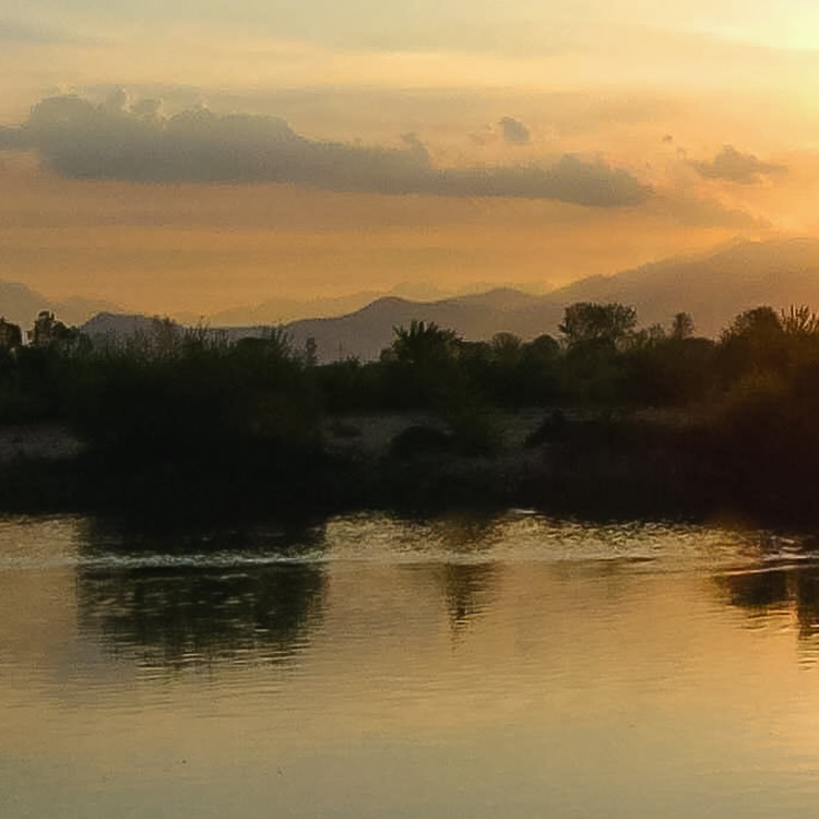 Textures   -   BACKGROUNDS &amp; LANDSCAPES   -   SUNRISES &amp; SUNSETS  - Sunset on river background 17721 - HR Full resolution preview demo