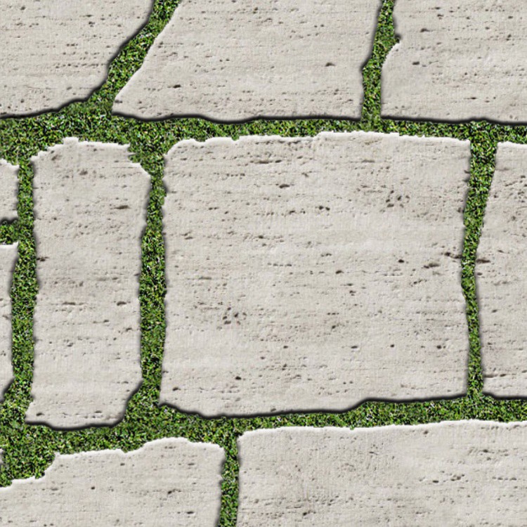 Textures   -   ARCHITECTURE   -   PAVING OUTDOOR   -   Flagstone  - Travertine paving flagstone texture seamless 05896 - HR Full resolution preview demo