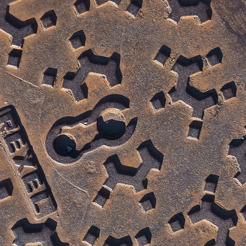 Textures   -   ARCHITECTURE   -   ROADS   -   Street elements  - Rusty metal manhole texture 19722 - HR Full resolution preview demo