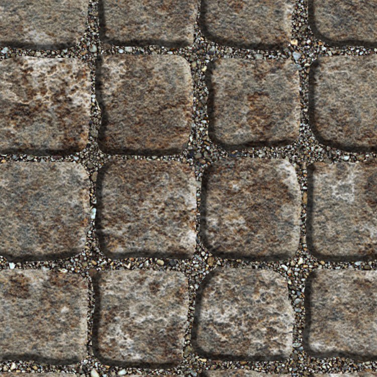 Textures   -   ARCHITECTURE   -   ROADS   -   Paving streets   -   Damaged cobble  - Dirt street paving cobblestone texture seamless 07477 - HR Full resolution preview demo