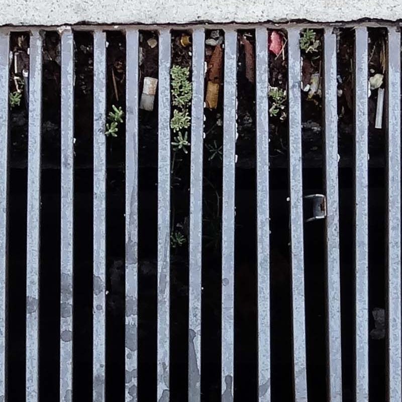 Textures - ARCHITECTURE - ROADS - Street elements - Metal manhole with sidewalk texture seamless 20444 - HR Full resolution preview demo
