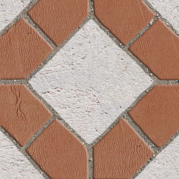 Textures   -   ARCHITECTURE   -   PAVING OUTDOOR   -   Terracotta   -   Blocks mixed  - Paving cotto mixed size texture seamless 06607 - HR Full resolution preview demo