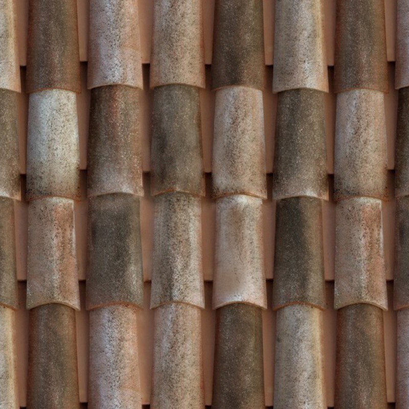 Textures   -   ARCHITECTURE   -   ROOFINGS   -   Clay roofs  - Old clay roofing texture seamless 03400 - HR Full resolution preview demo