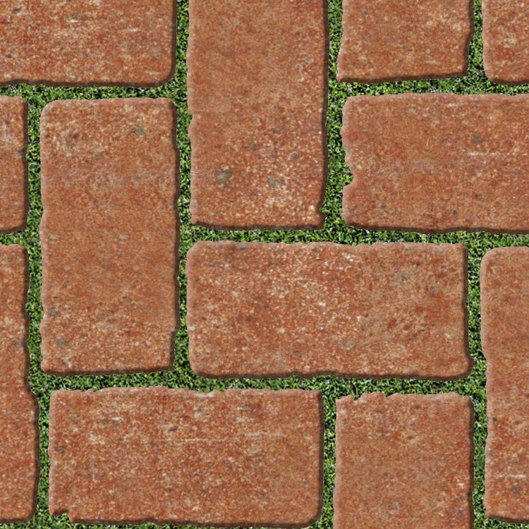 Textures   -   ARCHITECTURE   -   PAVING OUTDOOR   -   Parks Paving  - Terracotta park paving texture seamless 18820 - HR Full resolution preview demo
