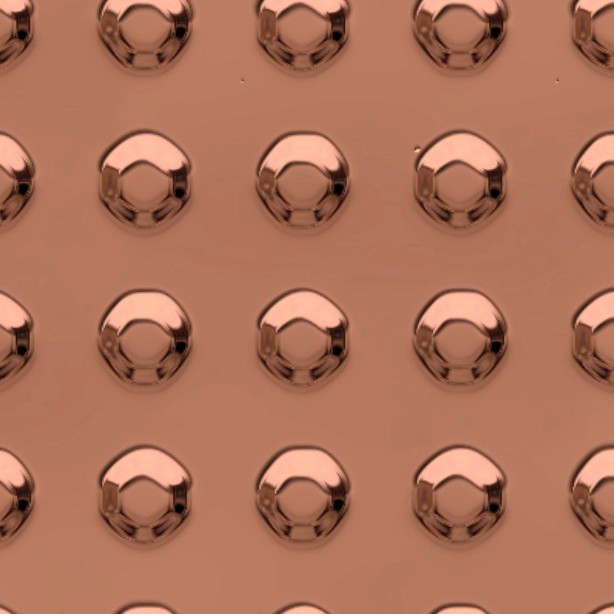Textures   -   MATERIALS   -   METALS   -   Plates  - Dotted copper metal plate texture seamless 10648 - HR Full resolution preview demo