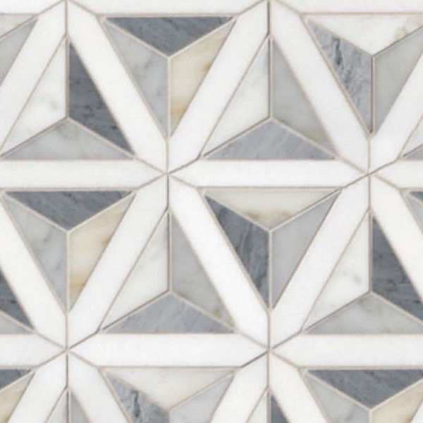 Textures   -   ARCHITECTURE   -   TILES INTERIOR   -   Marble tiles   -   White  - Geometric pattern white marble floor tile texture seamless 19333 - HR Full resolution preview demo