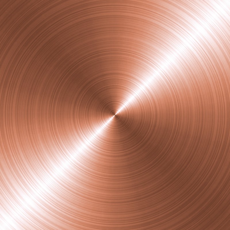 Textures   -   MATERIALS   -   METALS   -   Brushed metals  - Circular brushed copper metal texture 09906 - HR Full resolution preview demo