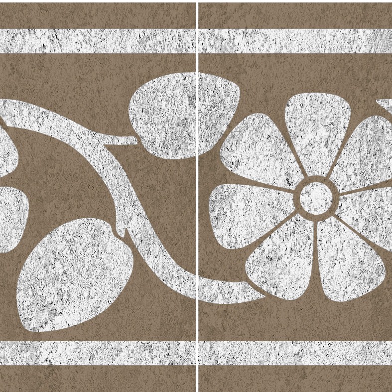 Textures   -   ARCHITECTURE   -   TILES INTERIOR   -   Cement - Encaustic   -   Victorian  - Border tiles victorian cement floor texture seamless 13815 - HR Full resolution preview demo
