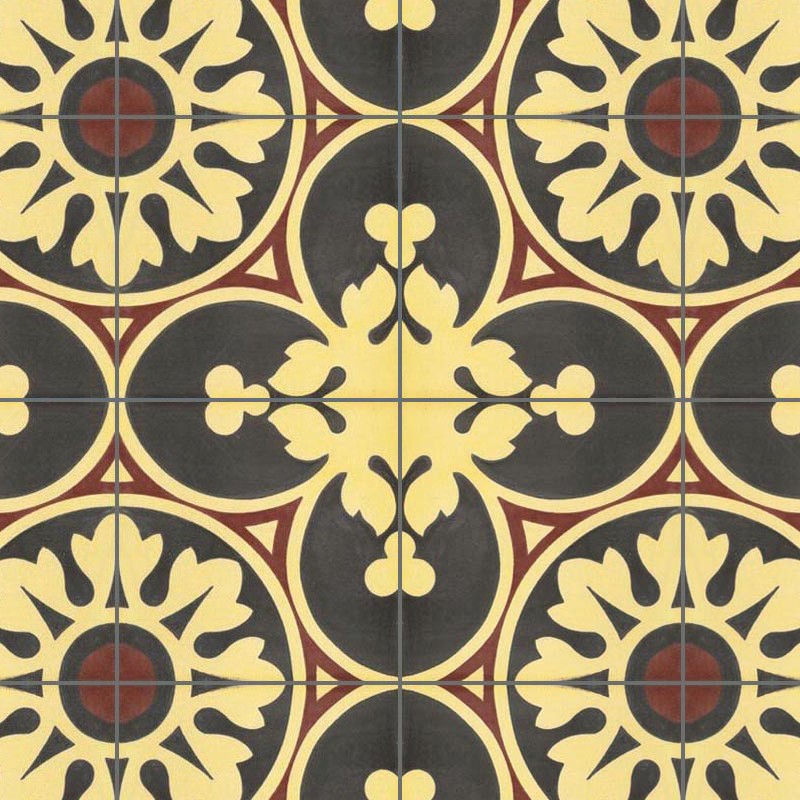 Textures   -   ARCHITECTURE   -   TILES INTERIOR   -   Cement - Encaustic   -   Encaustic  - Traditional encaustic cement ornate tile texture seamless 13630 - HR Full resolution preview demo