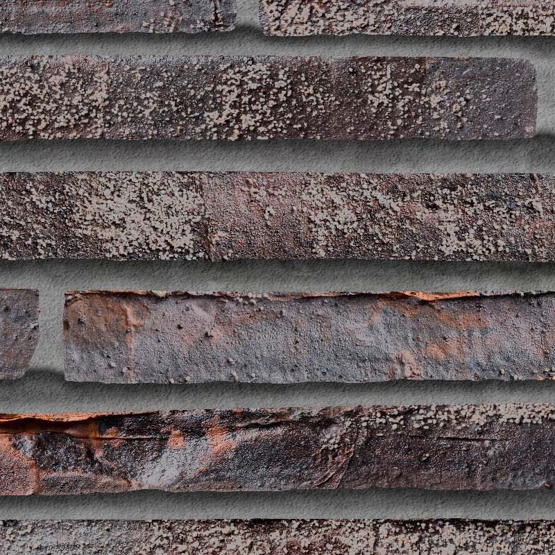 Textures   -   ARCHITECTURE   -   WALLS TILE OUTSIDE  - Clay bricks wall cladding PBR texture seamless 21733 - HR Full resolution preview demo