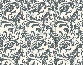 Textures   -   ARCHITECTURE   -   TILES INTERIOR   -  Coordinated themes - Ceramic cream silver damask coordinated colors tiles texture seamless 13894