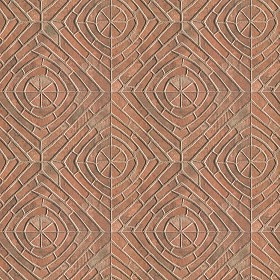 Textures   -   ARCHITECTURE   -   PAVING OUTDOOR   -   Terracotta   -  Blocks mixed - Paving cotto mixed size texture seamless 06567