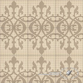 Textures   -   ARCHITECTURE   -   TILES INTERIOR   -   Ornate tiles   -  Mixed patterns - Ceramic ornate tile texture seamless 20230