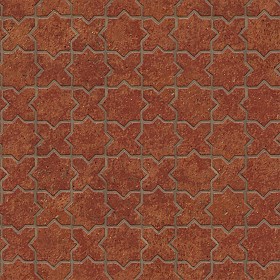 Textures   -   ARCHITECTURE   -   PAVING OUTDOOR   -   Terracotta   -  Blocks mixed - Paving cotto mixed size texture seamless 06568