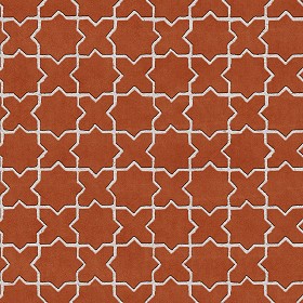 Textures   -   ARCHITECTURE   -   PAVING OUTDOOR   -   Terracotta   -  Blocks mixed - Paving cotto mixed size texture seamless 06569