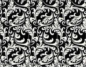 Textures   -   ARCHITECTURE   -   TILES INTERIOR   -  Coordinated themes - Ceramic cream black damask coordinated colors tiles texture seamless 13897