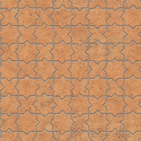 Textures   -   ARCHITECTURE   -   PAVING OUTDOOR   -   Terracotta   -  Blocks mixed - Paving cotto mixed size texture seamless 06572