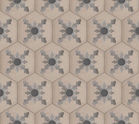 Textures   -   ARCHITECTURE   -   TILES INTERIOR   -  Hexagonal mixed - Hexagonal tile texture seamless 16871