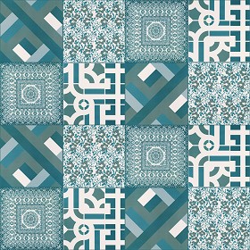 Textures   -   ARCHITECTURE   -   TILES INTERIOR   -   Ornate tiles   -  Patchwork - Patchwork tile texture seamless 16594
