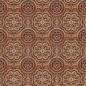 Textures   -   MATERIALS   -   METALS   -  Panels - Copper metal panel texture seamless 10398