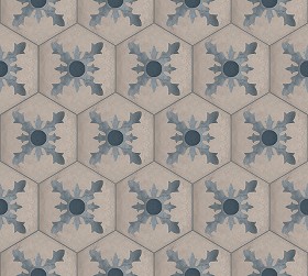 Textures   -   ARCHITECTURE   -   TILES INTERIOR   -  Hexagonal mixed - Hexagonal tile texture seamless 16872