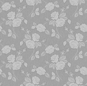 Textures   -   MATERIALS   -   WALLPAPER   -   Parato Italy   -   Nobile  - The rose nobile floral wallpaper by parato texture seamless 11456 - Bump
