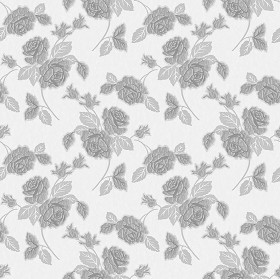Textures   -   MATERIALS   -   WALLPAPER   -   Parato Italy   -   Nobile  - The rose nobile floral wallpaper by parato texture seamless 11457 - Bump