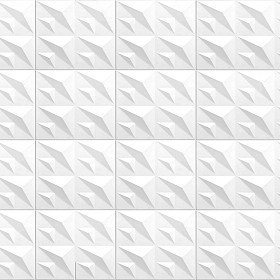Textures   -   ARCHITECTURE   -   DECORATIVE PANELS   -   3D Wall panels   -  White panels - White interior 3D wall panel texture seamless 02938