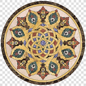 Textures   -   ARCHITECTURE   -   TILES INTERIOR   -   Water Jet   -  Medallions - Water jet medallion texture seamless 16349