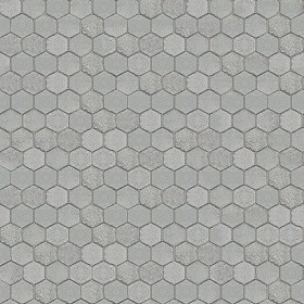 Textures   -   ARCHITECTURE   -   PAVING OUTDOOR   -  Hexagonal - Concrete paving outdoor hexagonal texture seamless 05994