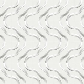 Textures   -   ARCHITECTURE   -   DECORATIVE PANELS   -   3D Wall panels   -  White panels - White interior 3D wall panel texture seamless 02941