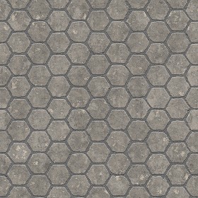 Textures   -   ARCHITECTURE   -   PAVING OUTDOOR   -  Hexagonal - Concrete paving outdoor hexagonal texture seamless 05996