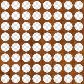 Textures   -   MATERIALS   -   METALS   -  Perforated - Rusty copper perforated plate texture seamless 10487
