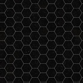 Textures   -   ARCHITECTURE   -   TILES INTERIOR   -  Hexagonal mixed - Black marble hexagonal texture seamless 17109