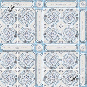 Textures   -   ARCHITECTURE   -   TILES INTERIOR   -   Ornate tiles   -  Geometric patterns - Ceramic floor tile geometric patterns texture seamless 18874