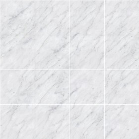 Textures   -   ARCHITECTURE   -   TILES INTERIOR   -   Marble tiles   -  White - Carrara veined marble floor tile texture seamless 14819