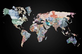 Textures   -   ARCHITECTURE   -   DECORATIVE PANELS   -   World maps   -  Chalkboard maps - Chalkboard interior decorative world map 03107
