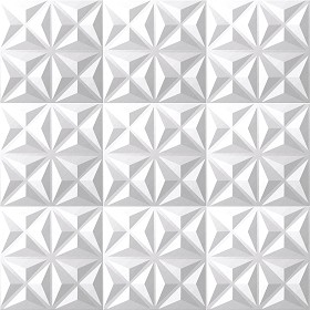 Textures   -   ARCHITECTURE   -   DECORATIVE PANELS   -   3D Wall panels   -  White panels - White interior 3D wall panel texture seamless 02946