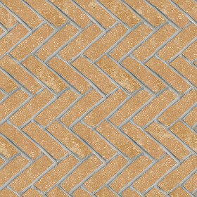Textures   -   ARCHITECTURE   -   PAVING OUTDOOR   -   Terracotta   -  Herringbone - Cotto paving herringbone outdoor texture seamless 06745