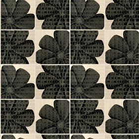 Textures   -   ARCHITECTURE   -   TILES INTERIOR   -   Mosaico   -  Mixed format - Mosaico floreal tiles texture seamless 15554