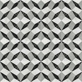 Textures   -   ARCHITECTURE   -   TILES INTERIOR   -   Marble tiles   -  White - Illusion black white marble floor tile texture seamless 14822